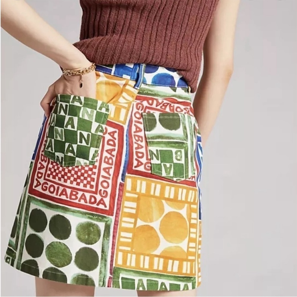 Anthropology Farm Rio Denim Skirt